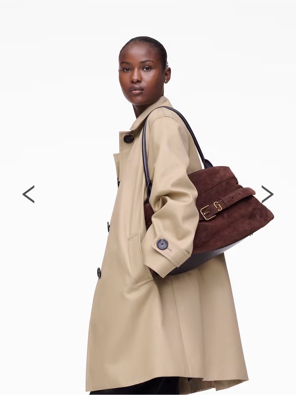 NWT Marc Jacobs THE SUEDE DAKOTA SATCHEL Dark Brown - Picture 2 of 15